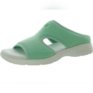 Easy Spirit Women' Flat Green Open Toe Slip Trudi2 Slide Sandals New, Size 8.5 M